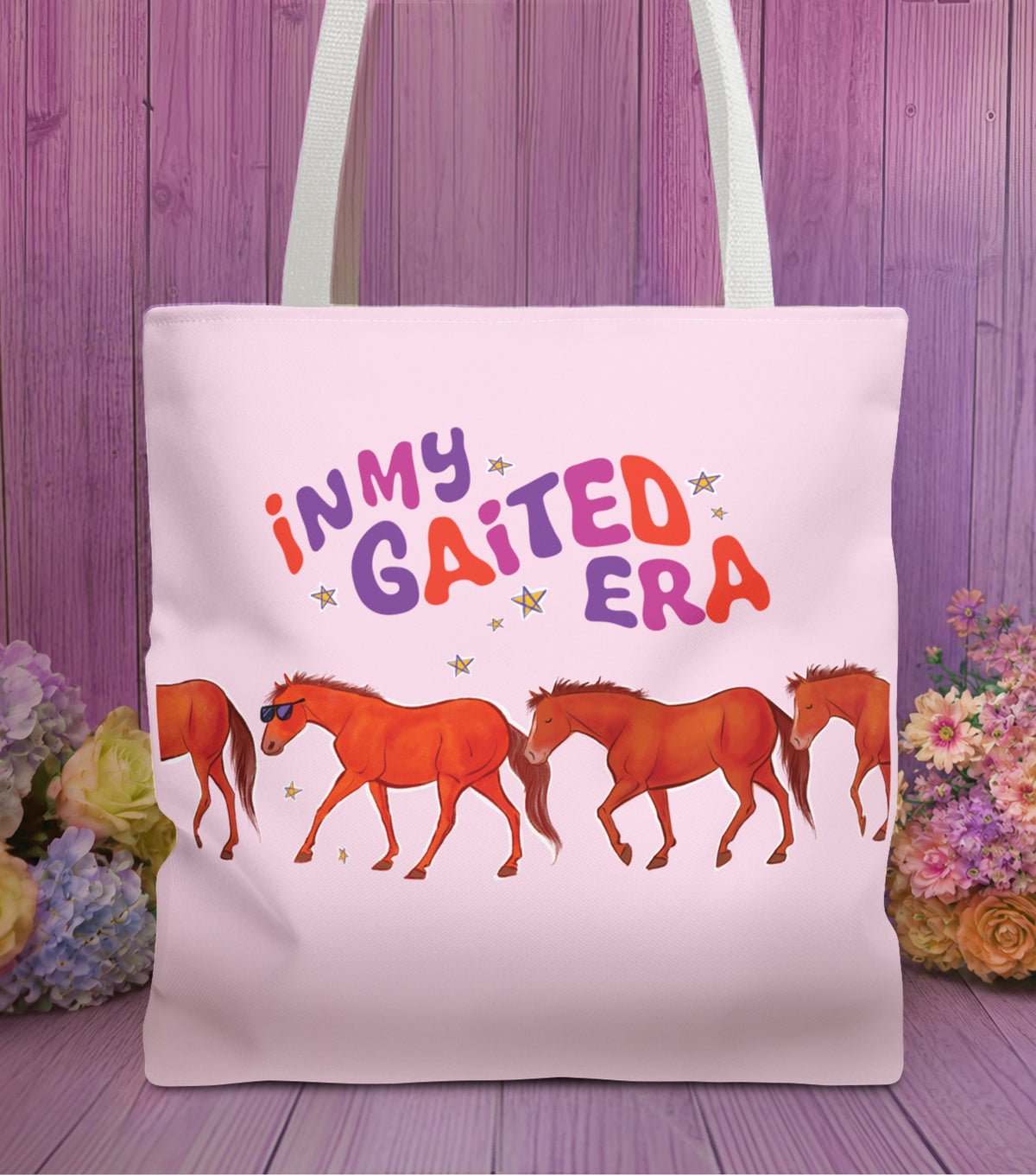 In My Gaited Era Equestrian Graphic Tote Bag
