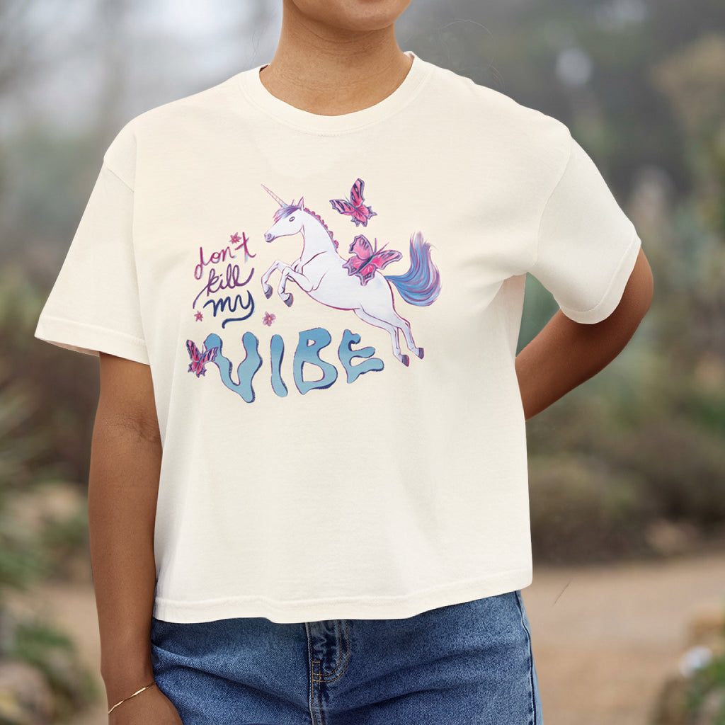 Pastel Unicorn Butterfly Magic Vibes Tee
