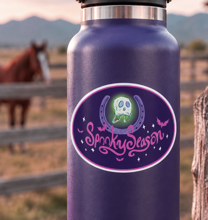 Spooky Season Equestrian Halloween Sticker