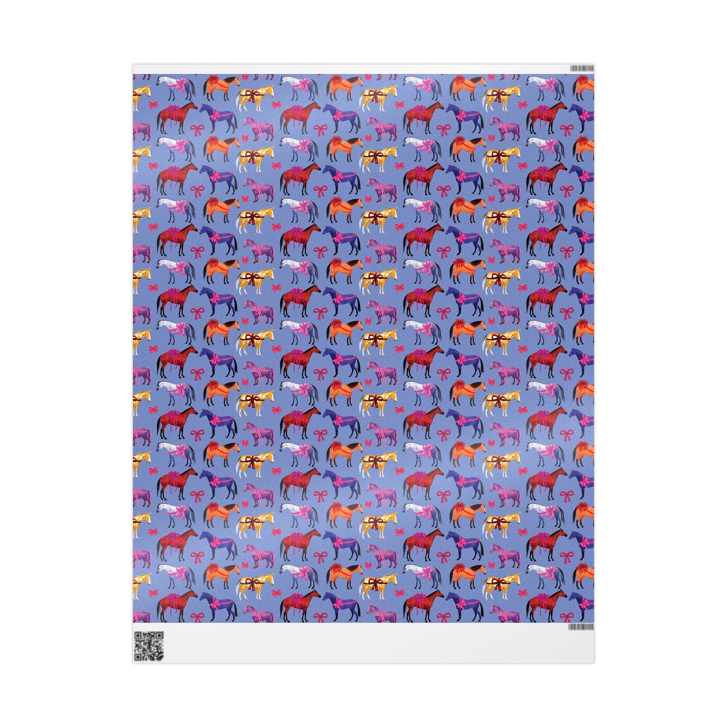 Colorful Horse Breeds | Equestrian Gift Wrap Roll - Lilac