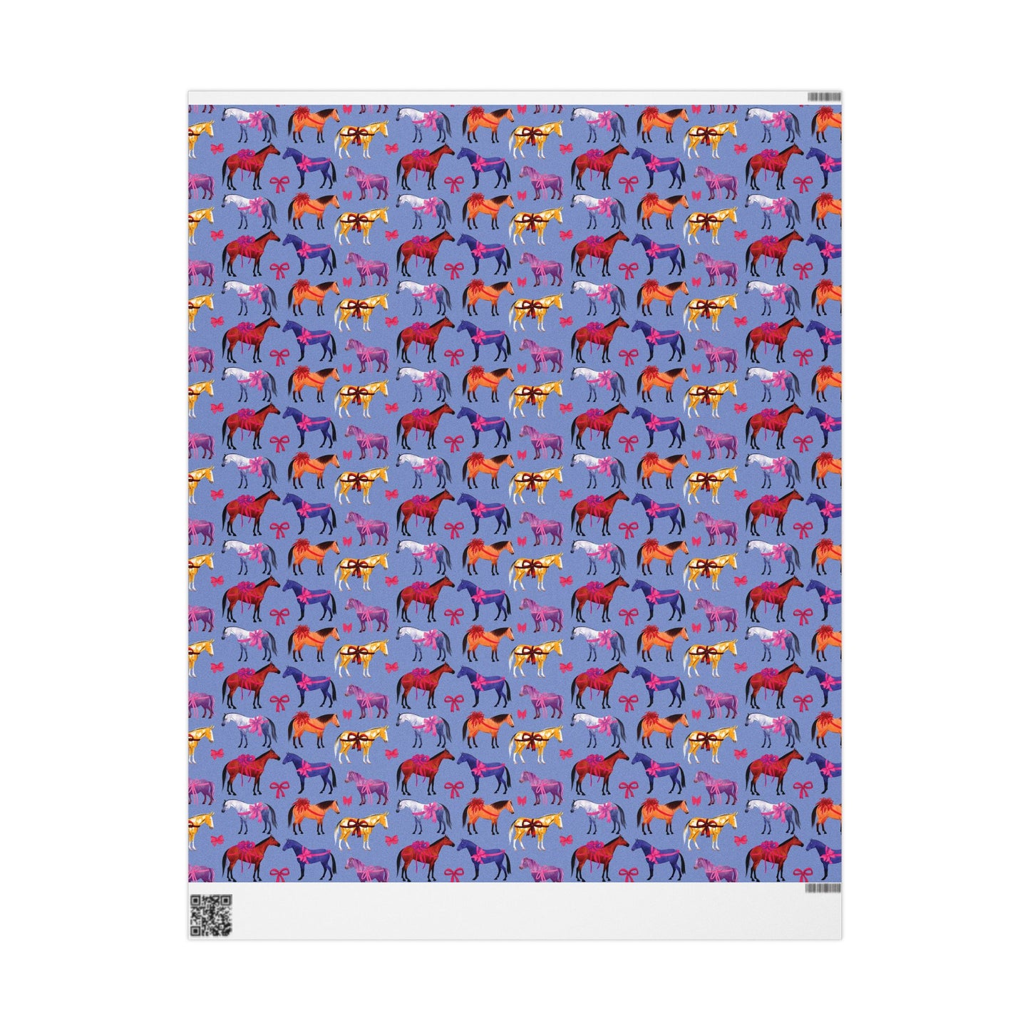 Colorful Horse Breeds | Equestrian Gift Wrap Roll - Lilac