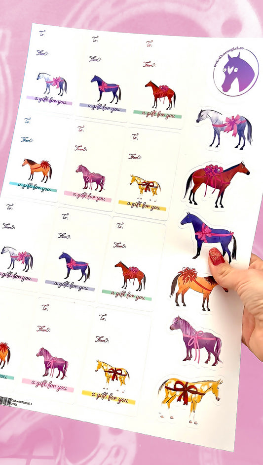Horse Breeds Gift Label Stickers - 5 pack